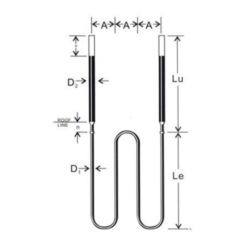 Molybdenum Disilicide Heating Element MoSi2 High Temp 1800°C - Image 3